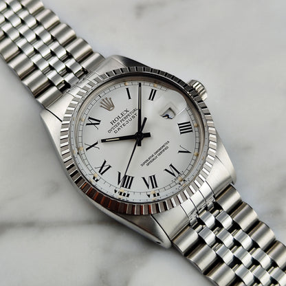 ROLEX Datejust 36 White Dial Buckley Dial Mint+ 1985 Serviced 07/2026 [REF. 1603]