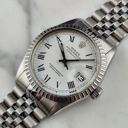 ROLEX Datejust 36 White Dial Buckley Dial Mint+ 1985 Serviced 07/2026 [REF. 1603]