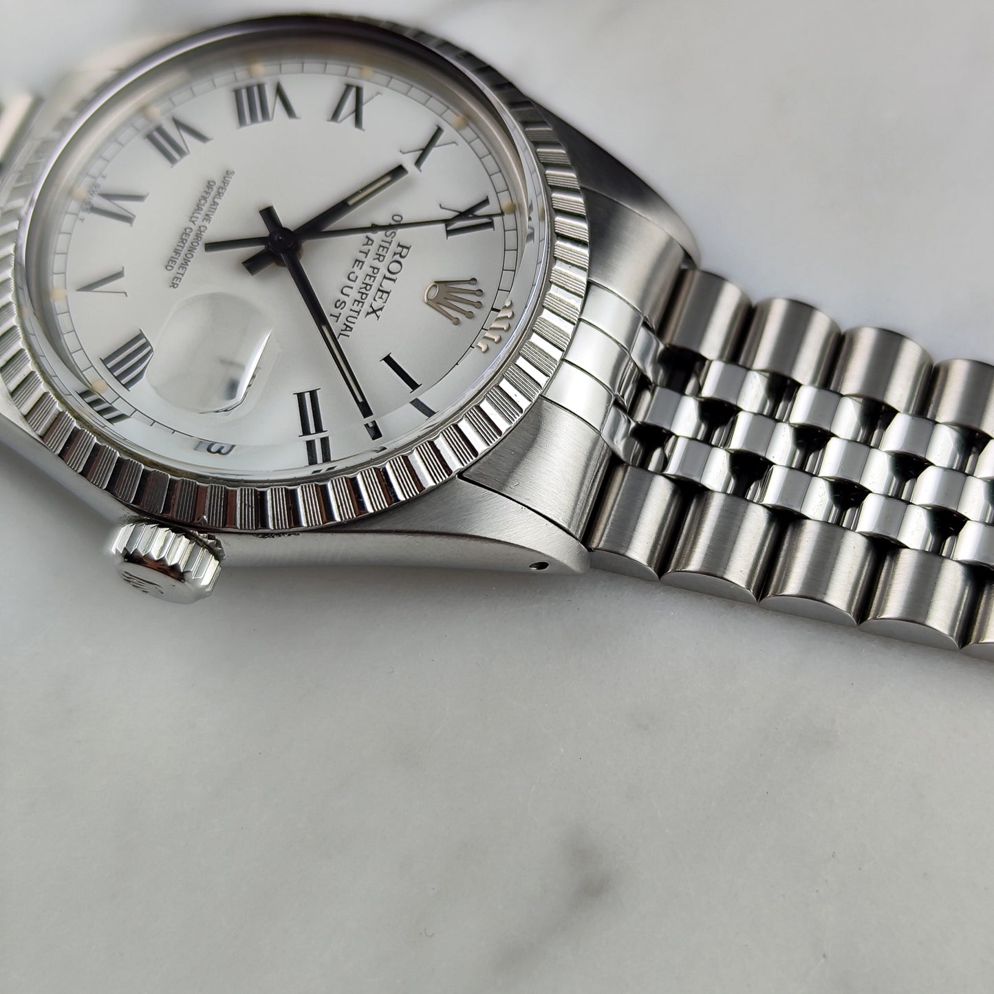 ROLEX Datejust 36 White Dial Buckley Dial Mint+ 1985 Serviced 07/2026 [REF. 1603]