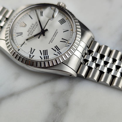 ROLEX Datejust 36 White Dial Buckley Dial Mint+ 1985 Serviced 07/2026 [REF. 1603]