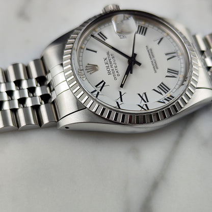 ROLEX Datejust 36 White Dial Buckley Dial Mint+ 1985 Serviced 07/2026 [REF. 1603]