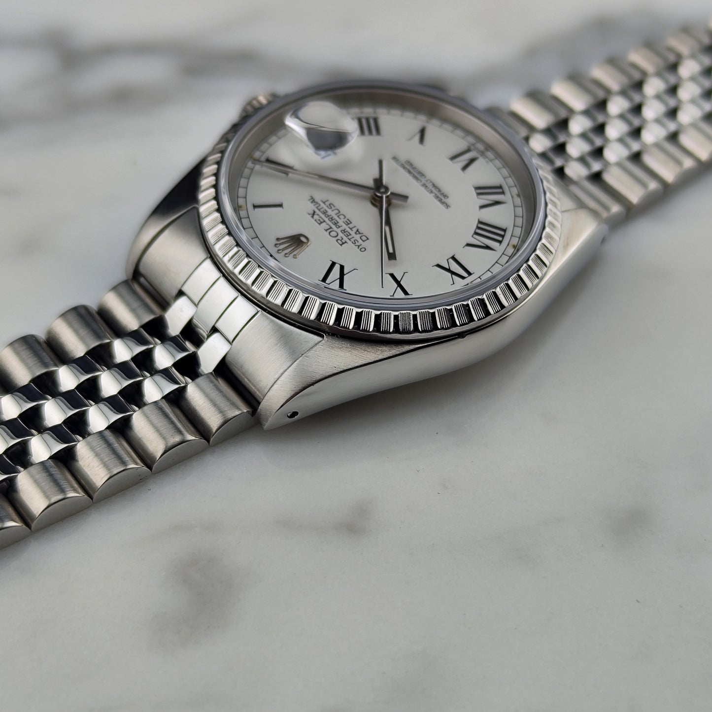 ROLEX Datejust 36 White Buckley Dial Serviced 12/2025 [REF. 16220]