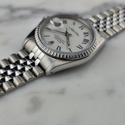 ROLEX Datejust 36 White Buckley Dial Serviced 12/2025 [REF. 16220]
