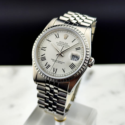 ROLEX Datejust 36 White Buckley Dial Serviced 12/2025 [REF. 16220]