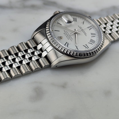 ROLEX Datejust 36 White Buckley Dial Serviced 12/2025 [REF. 16220]