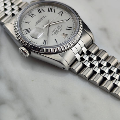 ROLEX Datejust 36 White Buckley Dial Serviced 12/2025 [REF. 16220]