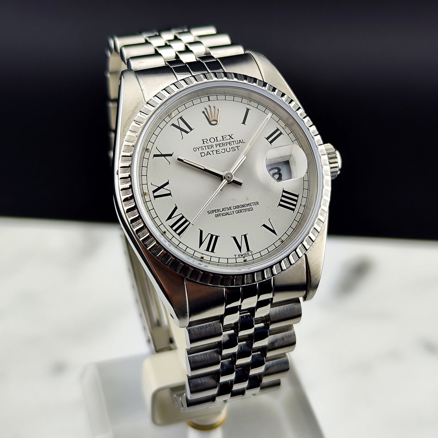 ROLEX Datejust 36 White Buckley Dial Serviced 12/2025 [REF. 16220]