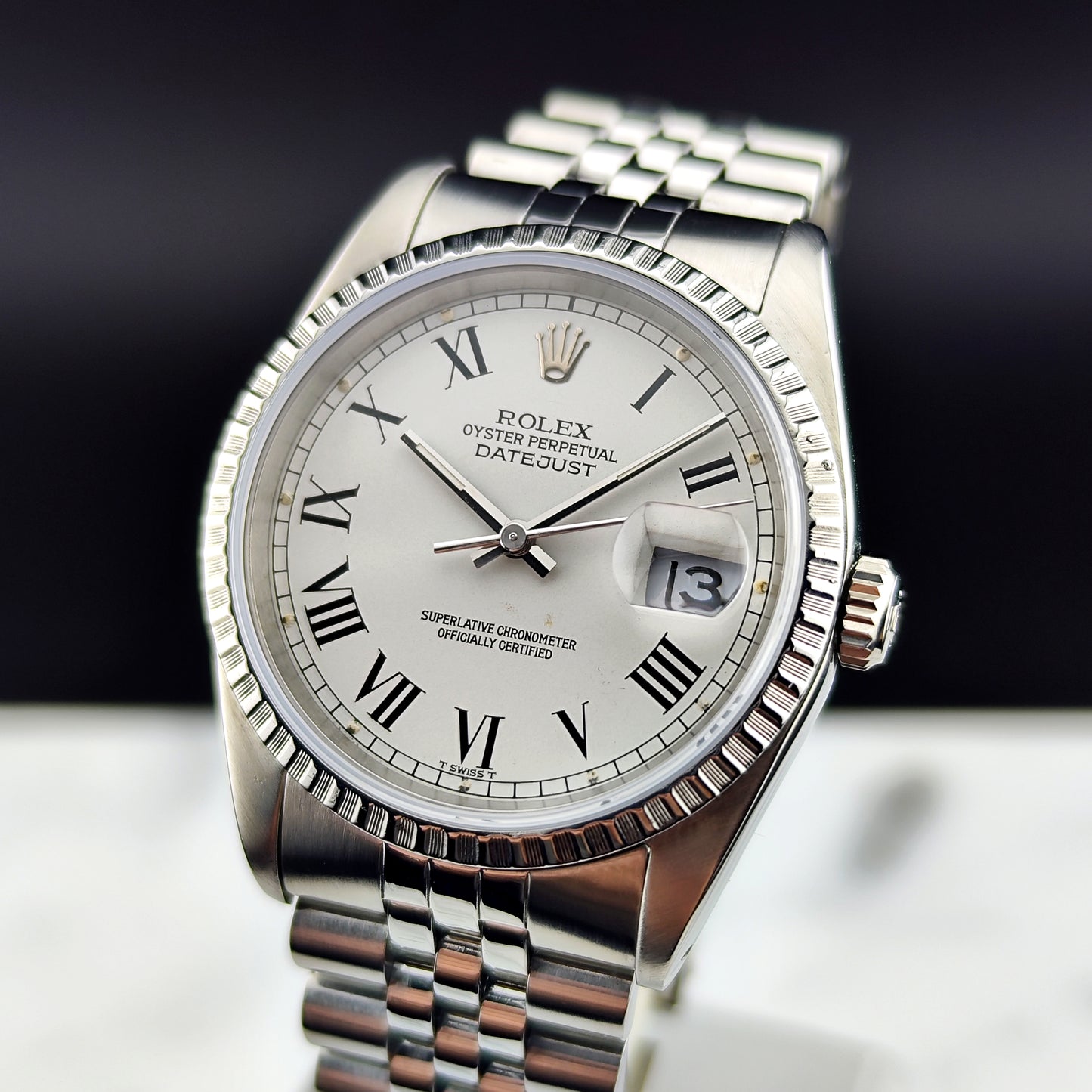 ROLEX Datejust 36 White Buckley Dial Serviced 12/2025 [REF. 16220]