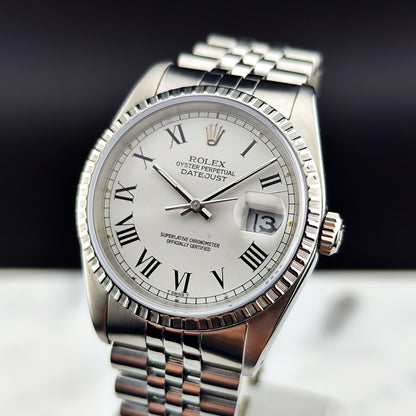 ROLEX Datejust 36 White Buckley Dial Serviced 12/2025 [REF. 16220]