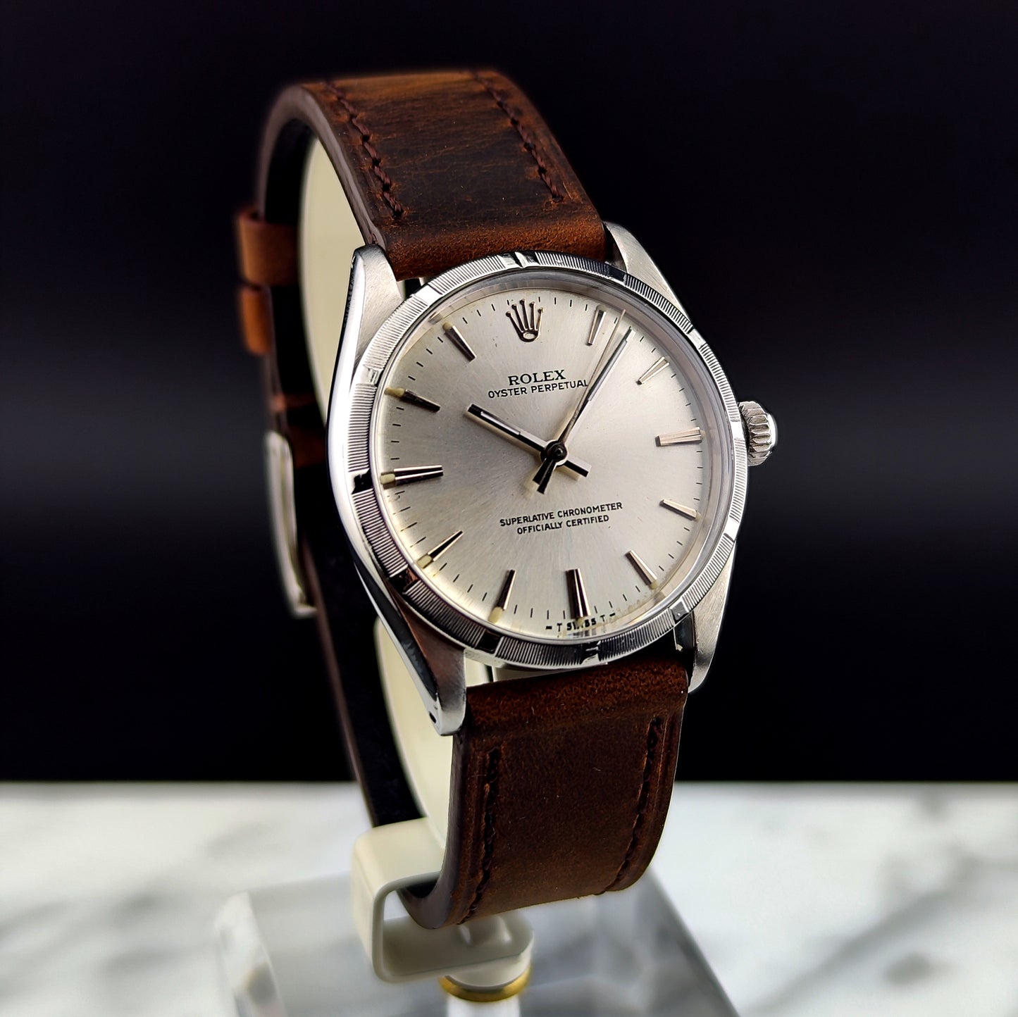 ROLEX Oyster Perpetual 34 Silver Dial Rare [REF. 1007]