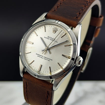 ROLEX Oyster Perpetual 34 Silver Dial Rare [REF. 1007]