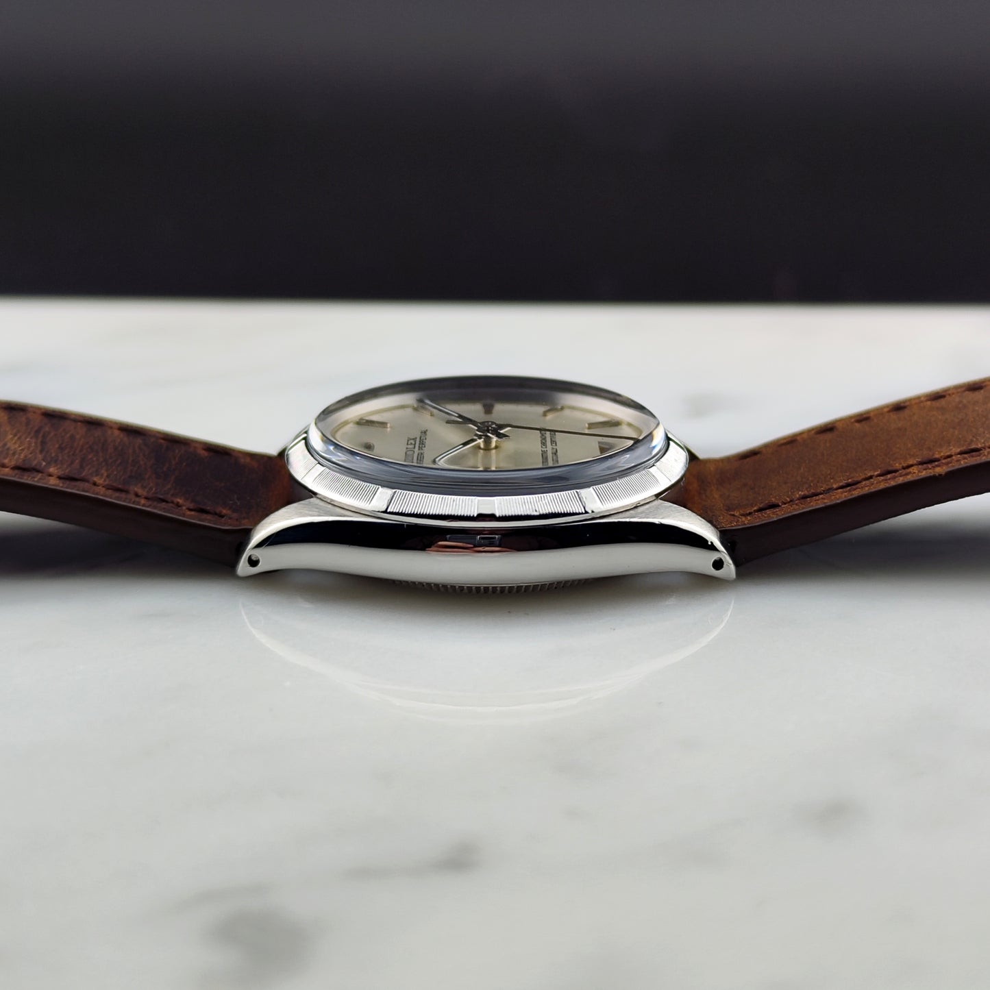 ROLEX Oyster Perpetual 34 Silver Dial Rare [REF. 1007]