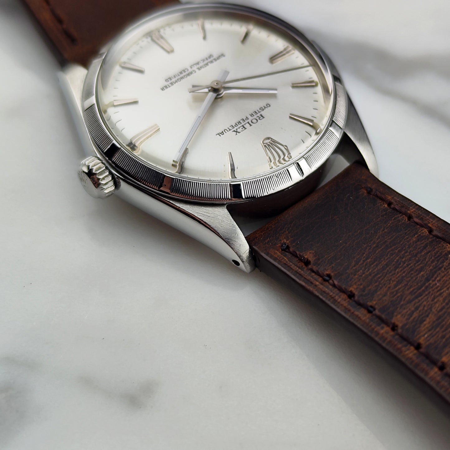 ROLEX Oyster Perpetual 34 Silver Dial Rare [REF. 1007]