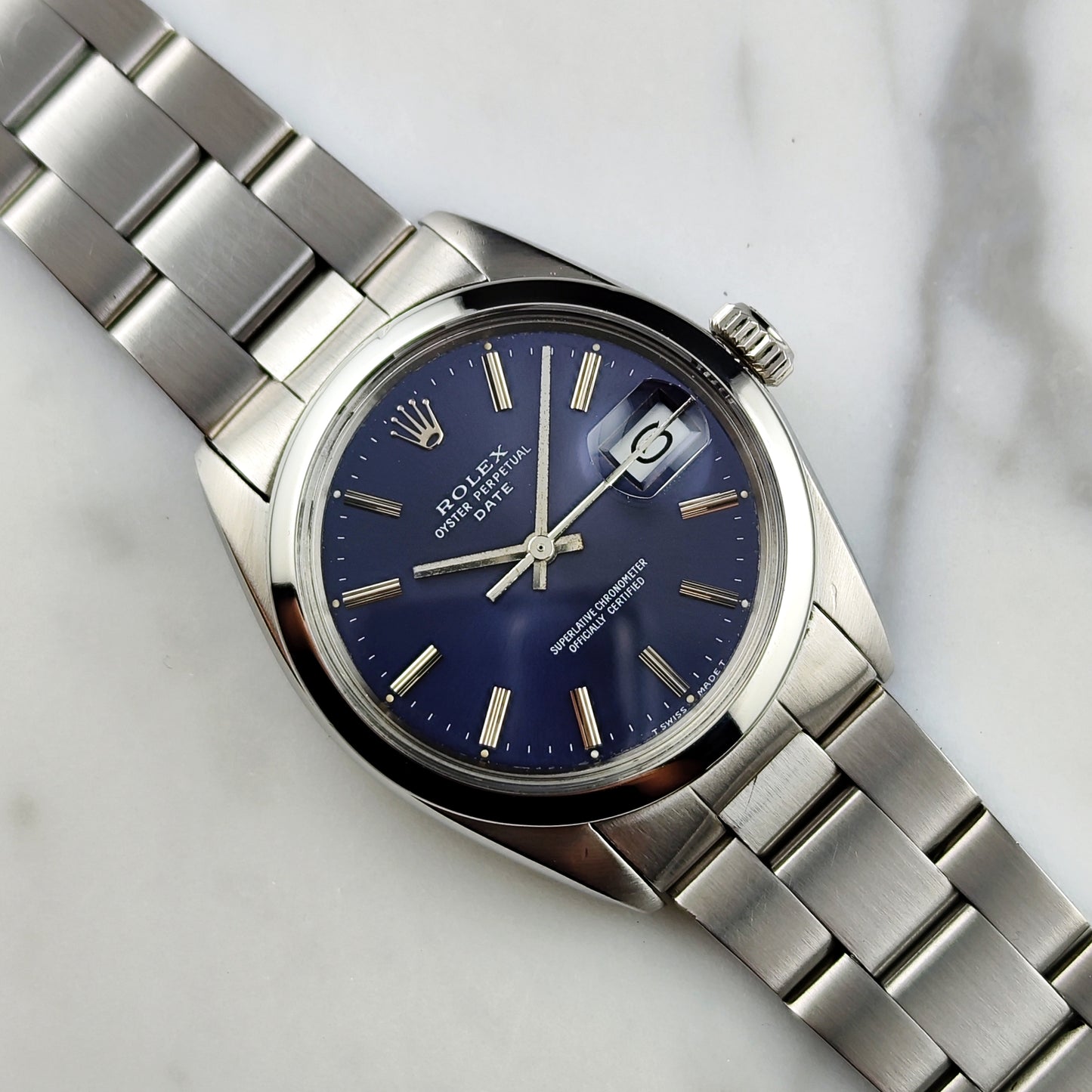 ROLEX Oyster Perpetual Date Blue Dial 1968 DEFECTIVE [REF. 1500]