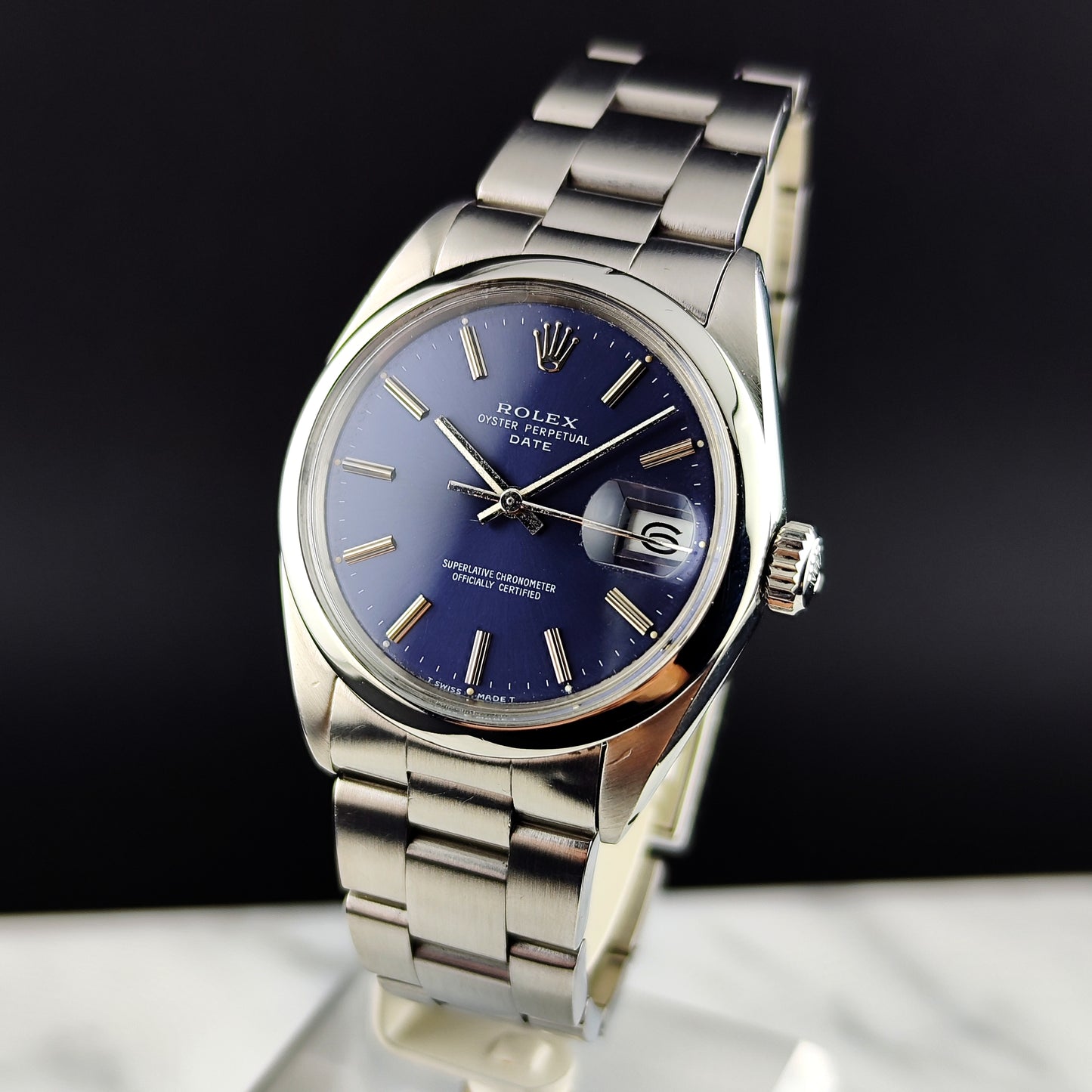 ROLEX Oyster Perpetual Date Blue Dial 1968 DEFECTIVE [REF. 1500]