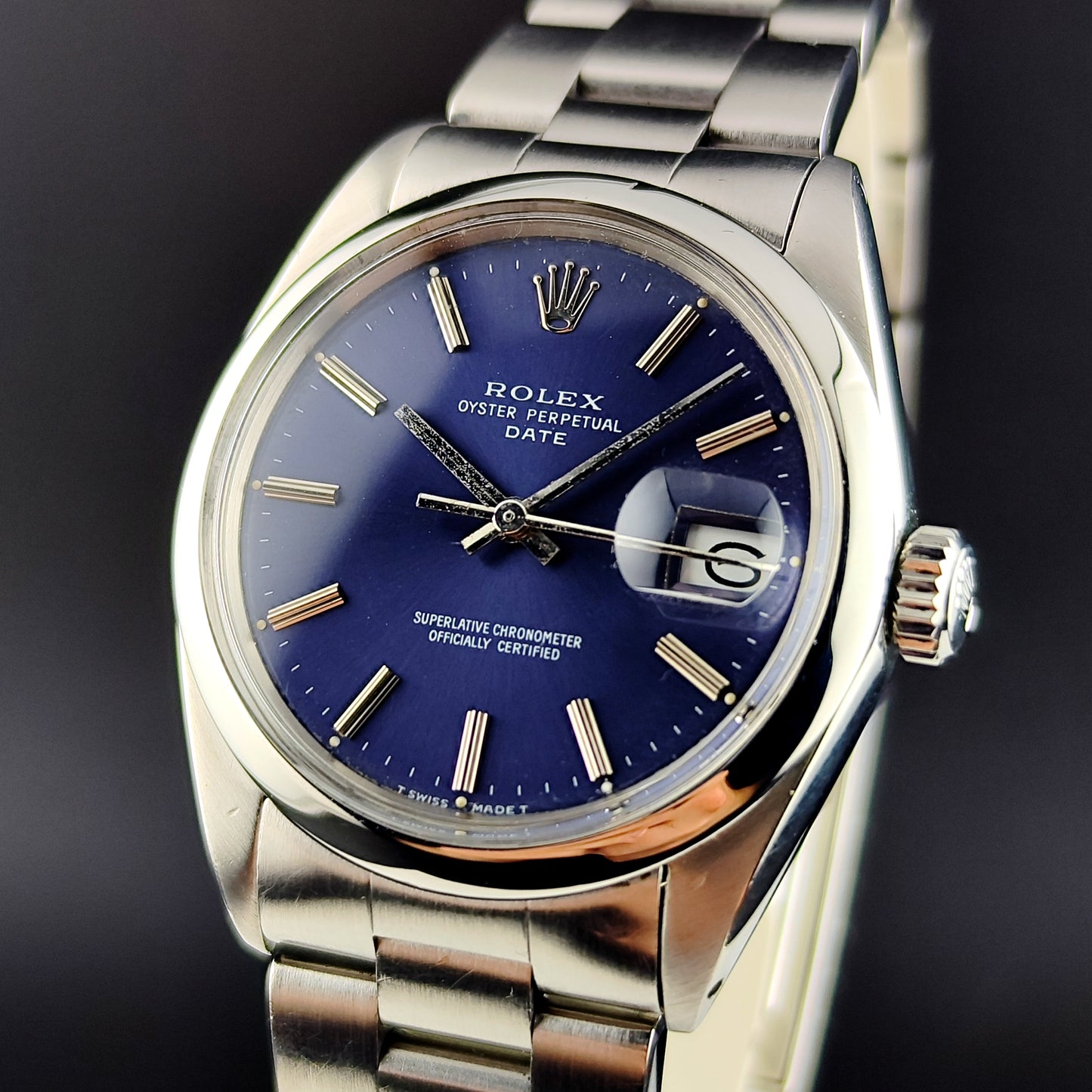 ROLEX Oyster Perpetual Date Blue Dial 1968 DEFECTIVE [REF. 1500]