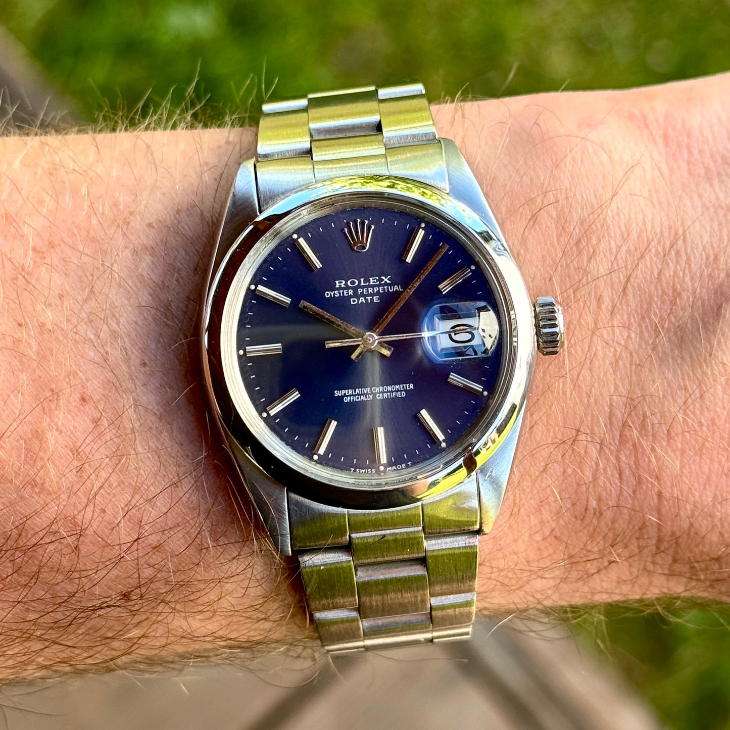 ROLEX Oyster Perpetual Date Blue Dial 1968 DEFECTIVE [REF. 1500]