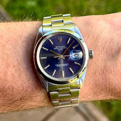 ROLEX Oyster Perpetual Date Blue Dial 1968 DEFECTIVE [REF. 1500]