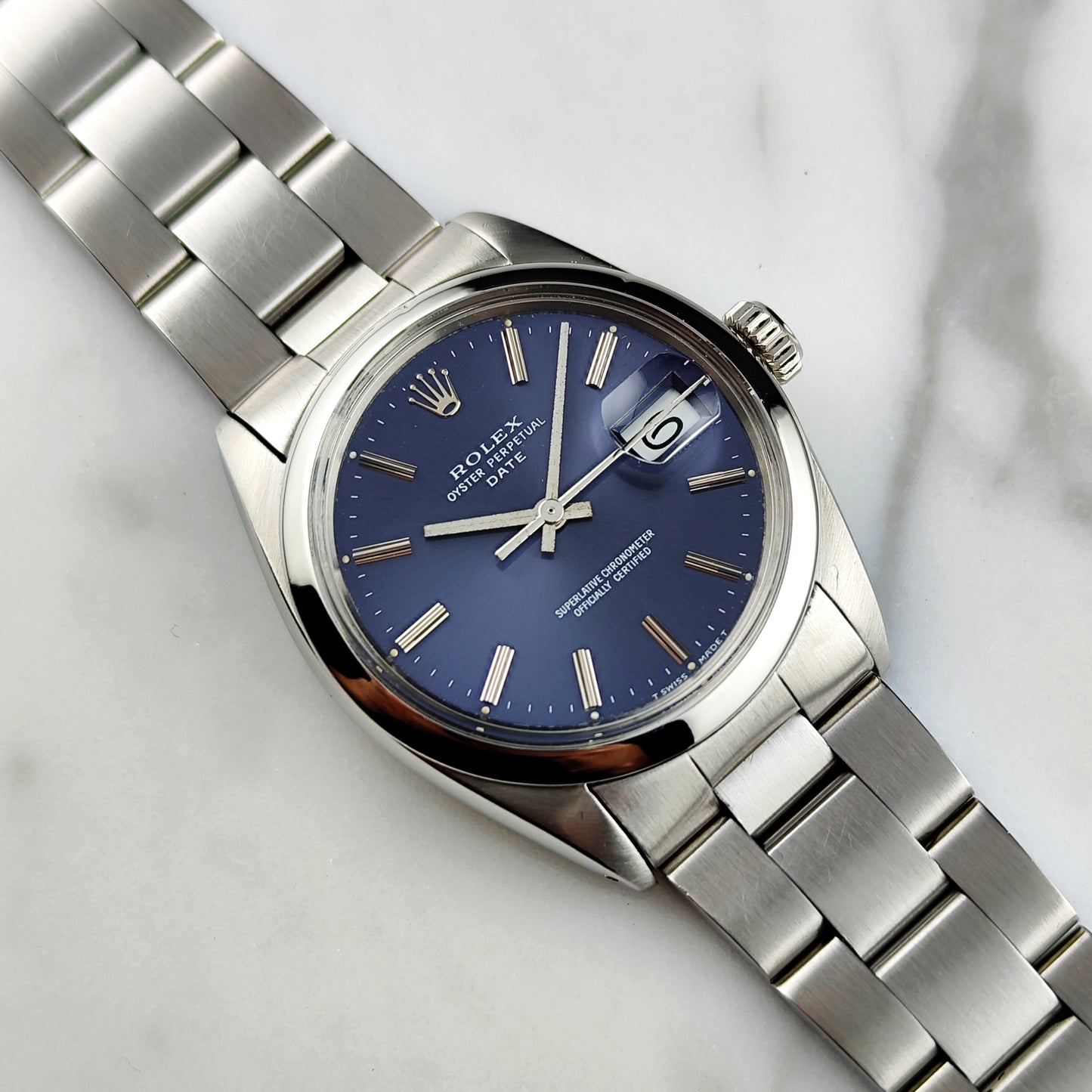 ROLEX Oyster Perpetual Date Blue Dial 1968 DEFECTIVE [REF. 1500]