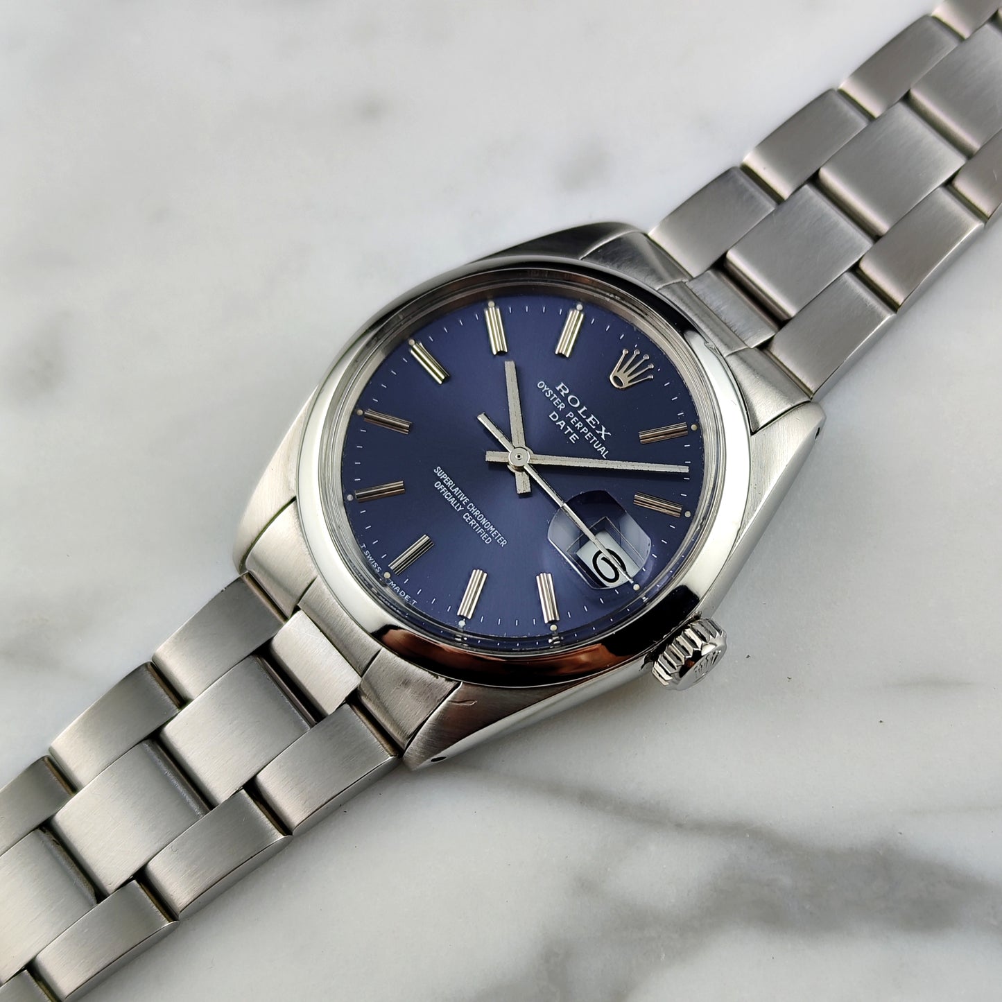 ROLEX Oyster Perpetual Date Blue Dial 1968 DEFECTIVE [REF. 1500]