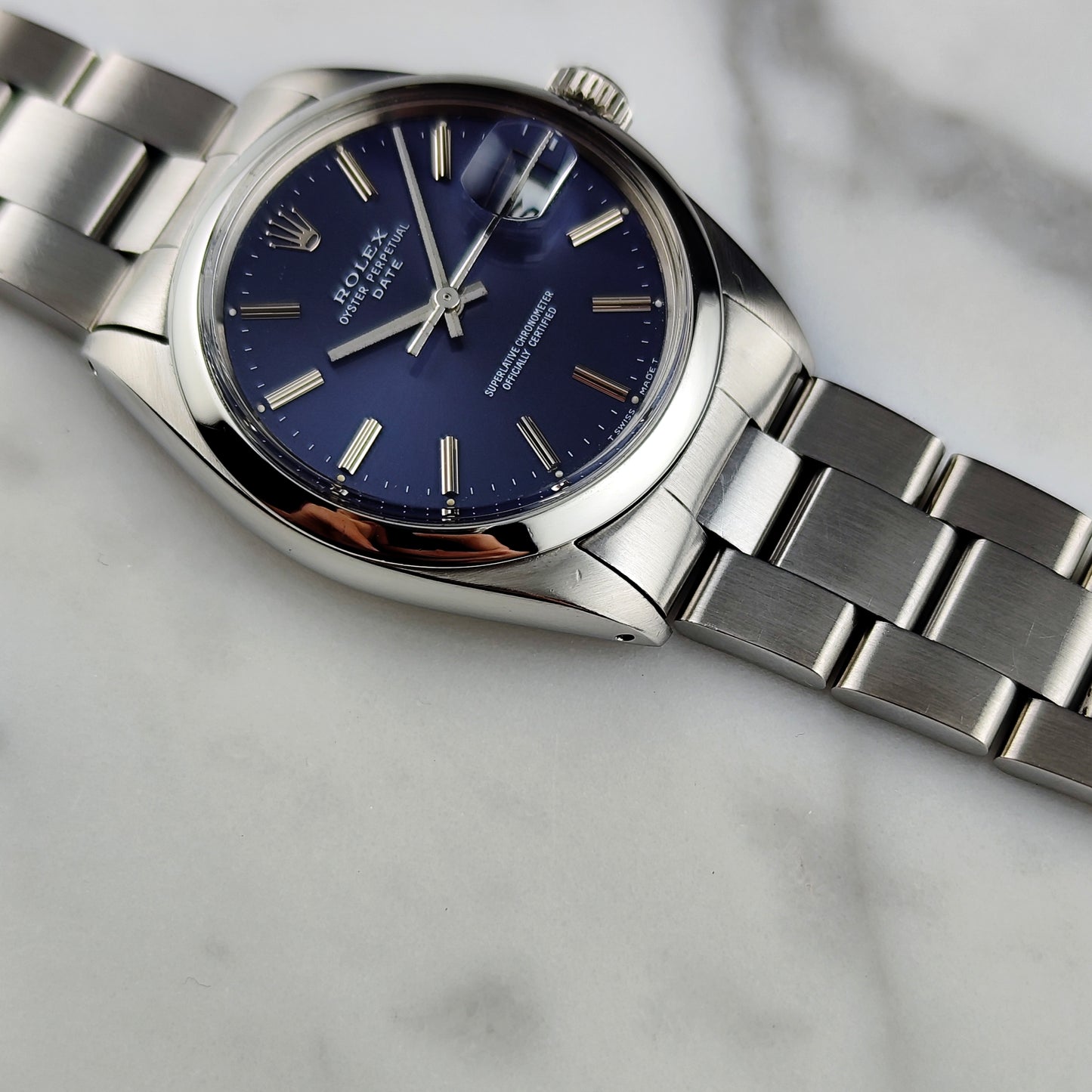 ROLEX Oyster Perpetual Date Blue Dial 1968 DEFECTIVE [REF. 1500]