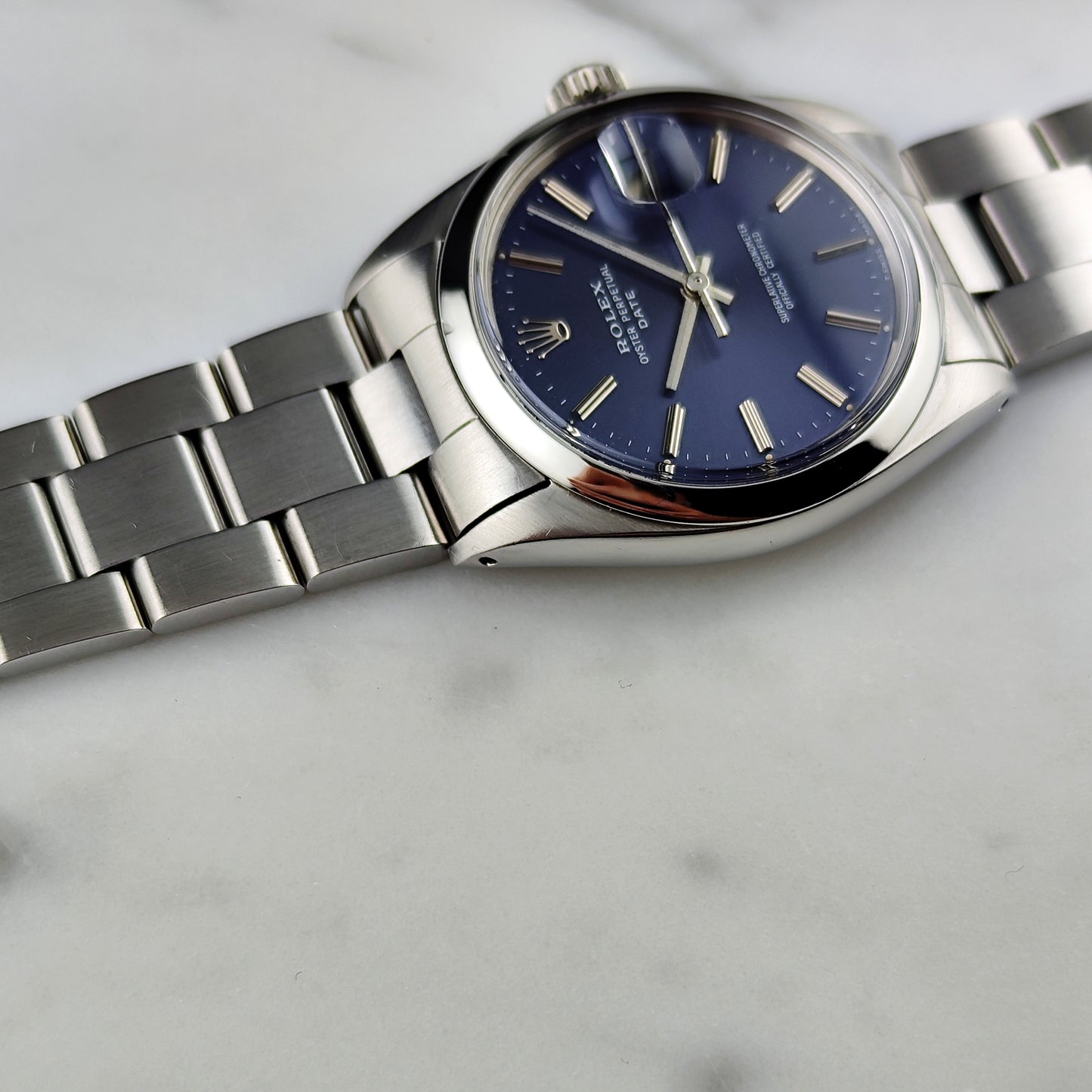 ROLEX Oyster Perpetual Date Blue Dial 1968 DEFECTIVE [REF. 1500]