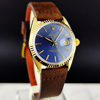 ROLEX Oyster Perpetual Gold Blue Dial 1979 Serviced 05/2026 [REF. 1550]