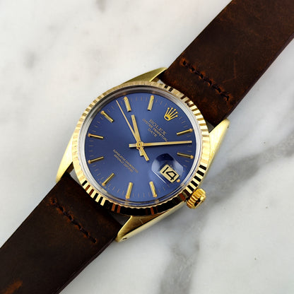 ROLEX Oyster Perpetual Gold Blue Dial 1979 Serviced 05/2026 [REF. 1550]