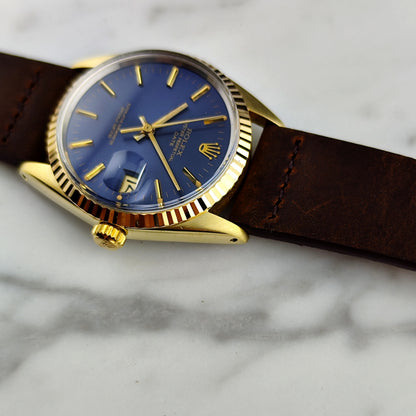 ROLEX Oyster Perpetual Gold Blue Dial 1979 Serviced 05/2026 [REF. 1550]
