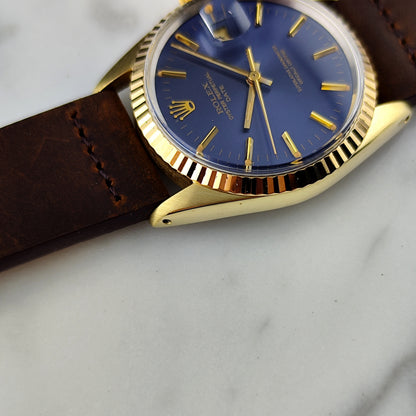 ROLEX Oyster Perpetual Gold Blue Dial 1979 Serviced 05/2026 [REF. 1550]