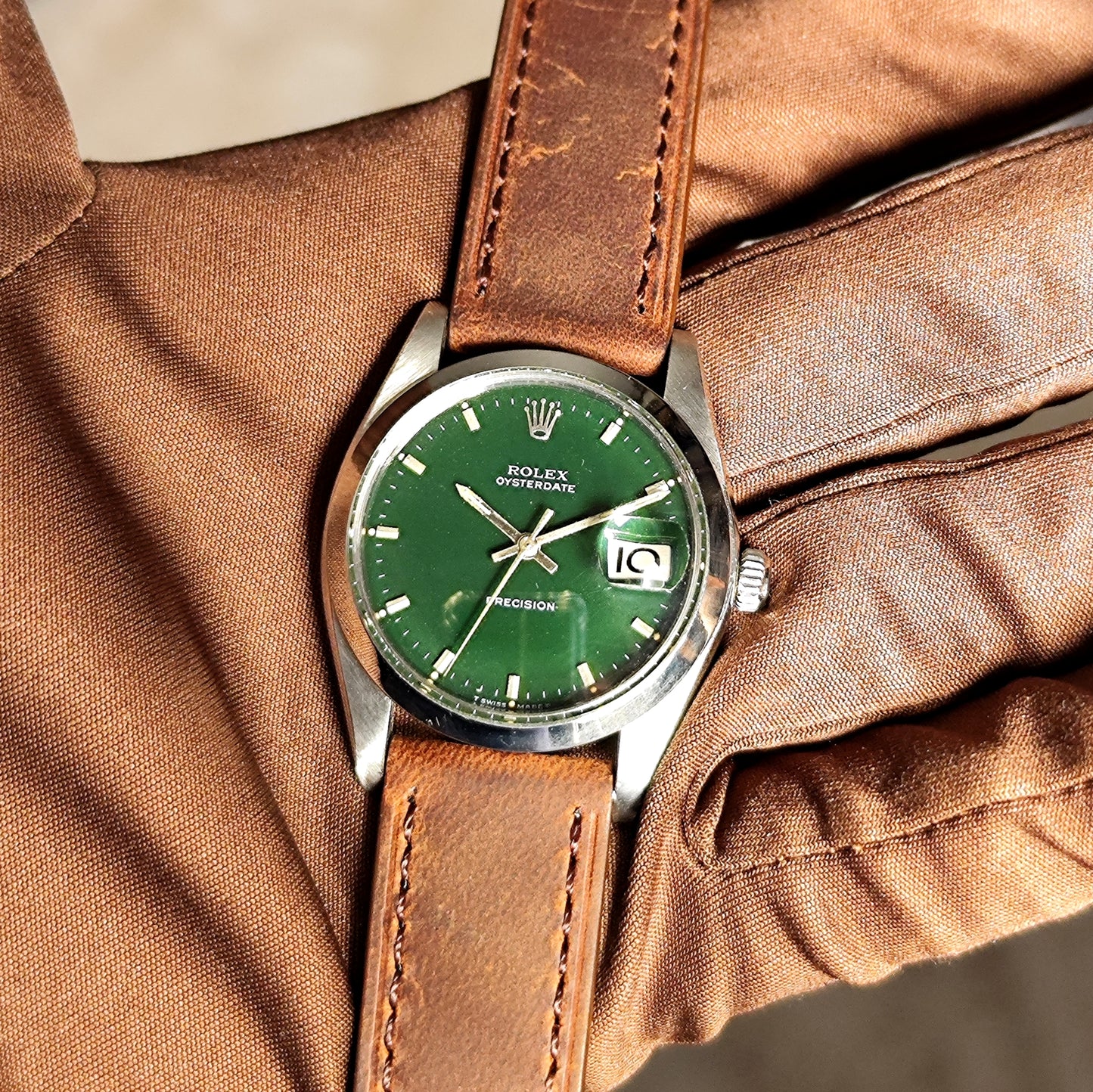 ROLEX Oyster Precision Date Green Dial Serviced [REF. 6694]