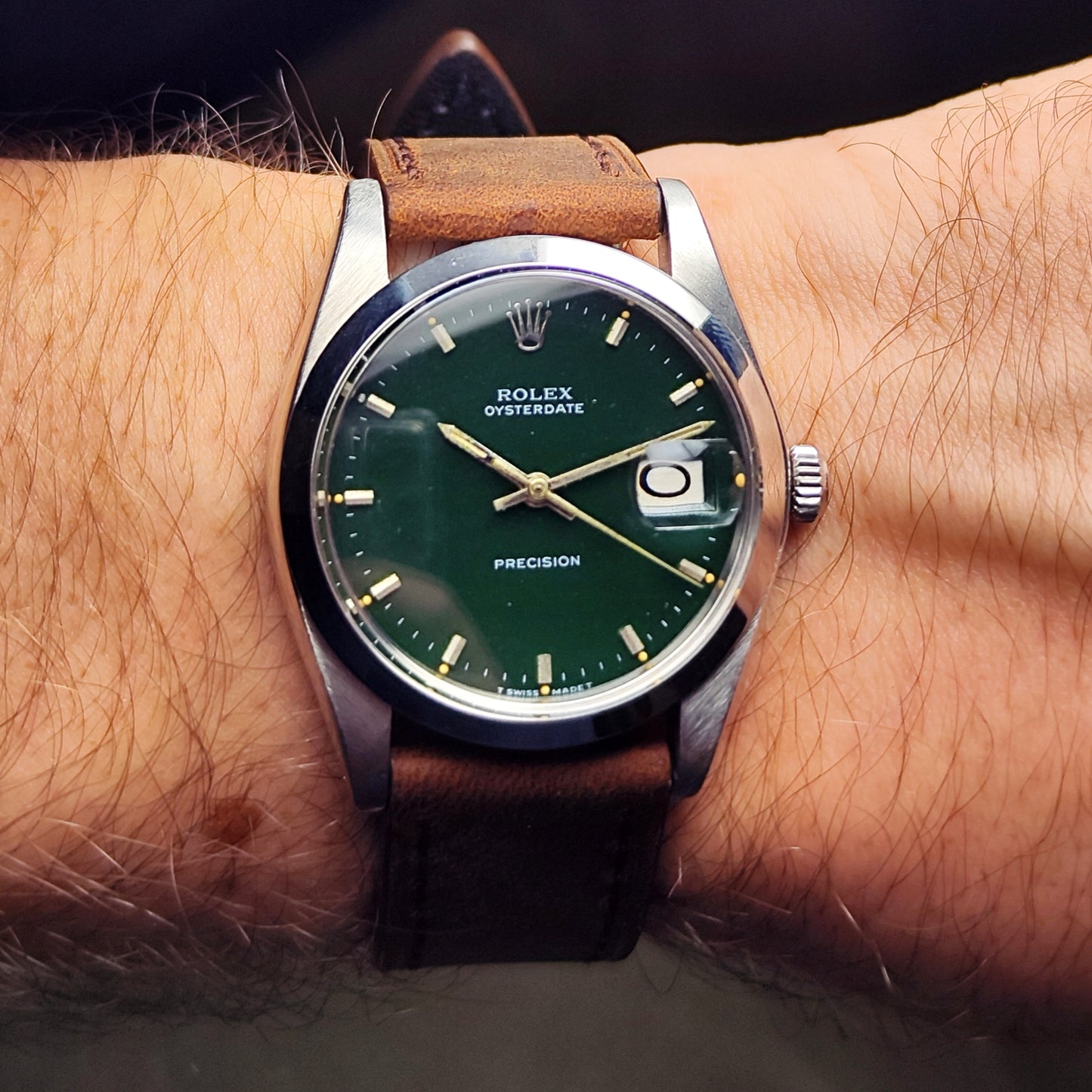 ROLEX Oyster Precision Date Green Dial Serviced [REF. 6694]