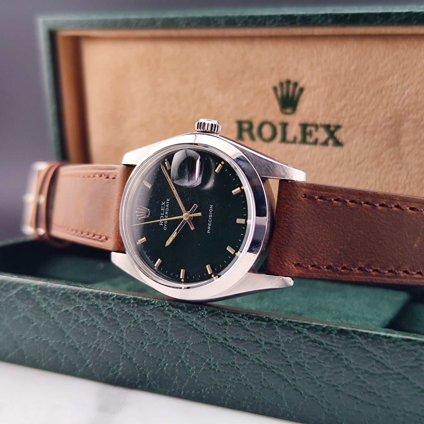 ROLEX Oyster Precision Date Green Dial Serviced [REF. 6694]