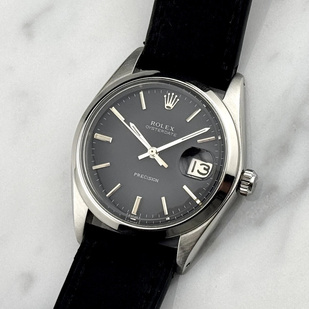 ROLEX Oyster Precision Date Black Dial Mint Perfect Condition [REF. 6694]