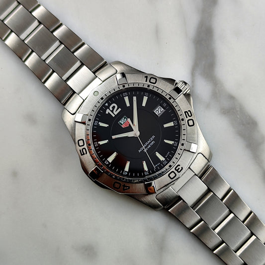 TAG HEUER Aquaracer 300m Black Dial with Box 2005 [REF. WAF1110]