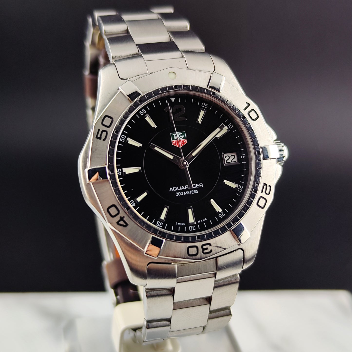 TAG HEUER Aquaracer 300m Black Dial with Box 2005 [REF. WAF1110]