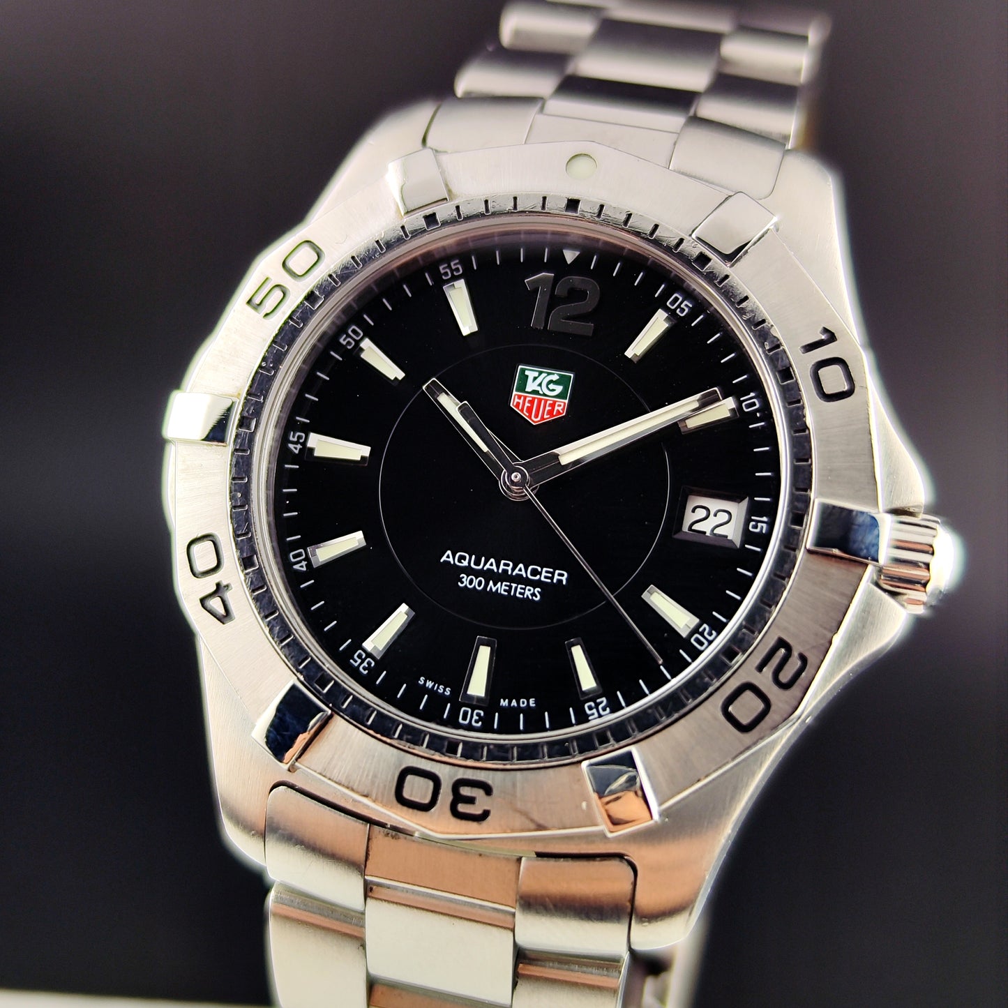 TAG HEUER Aquaracer 300m Black Dial with Box 2005 [REF. WAF1110]