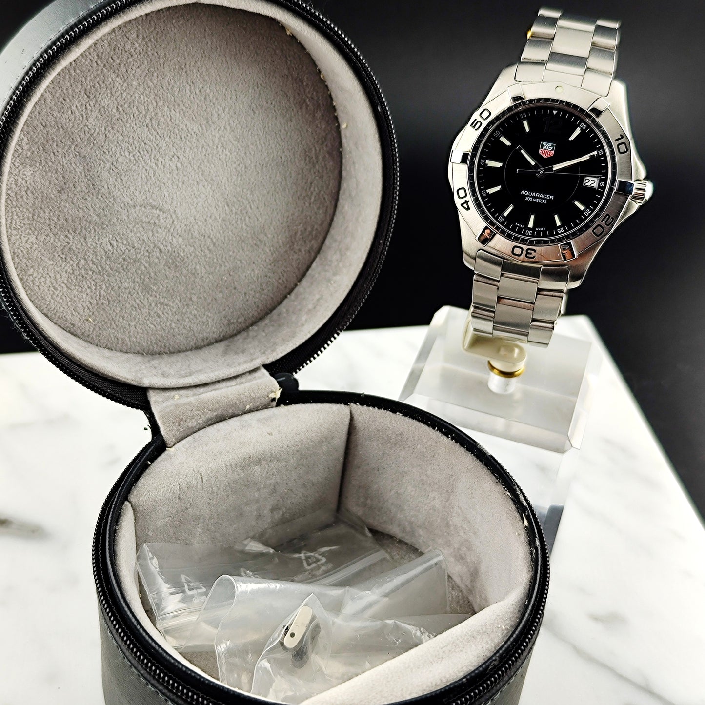 TAG HEUER Aquaracer 300m Black Dial with Box 2005 [REF. WAF1110]