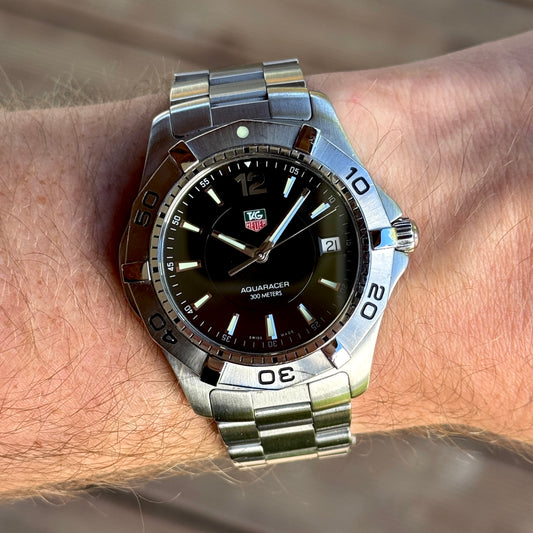 TAG HEUER Aquaracer 300m Black Dial with Box 2005 [REF. WAF1110]