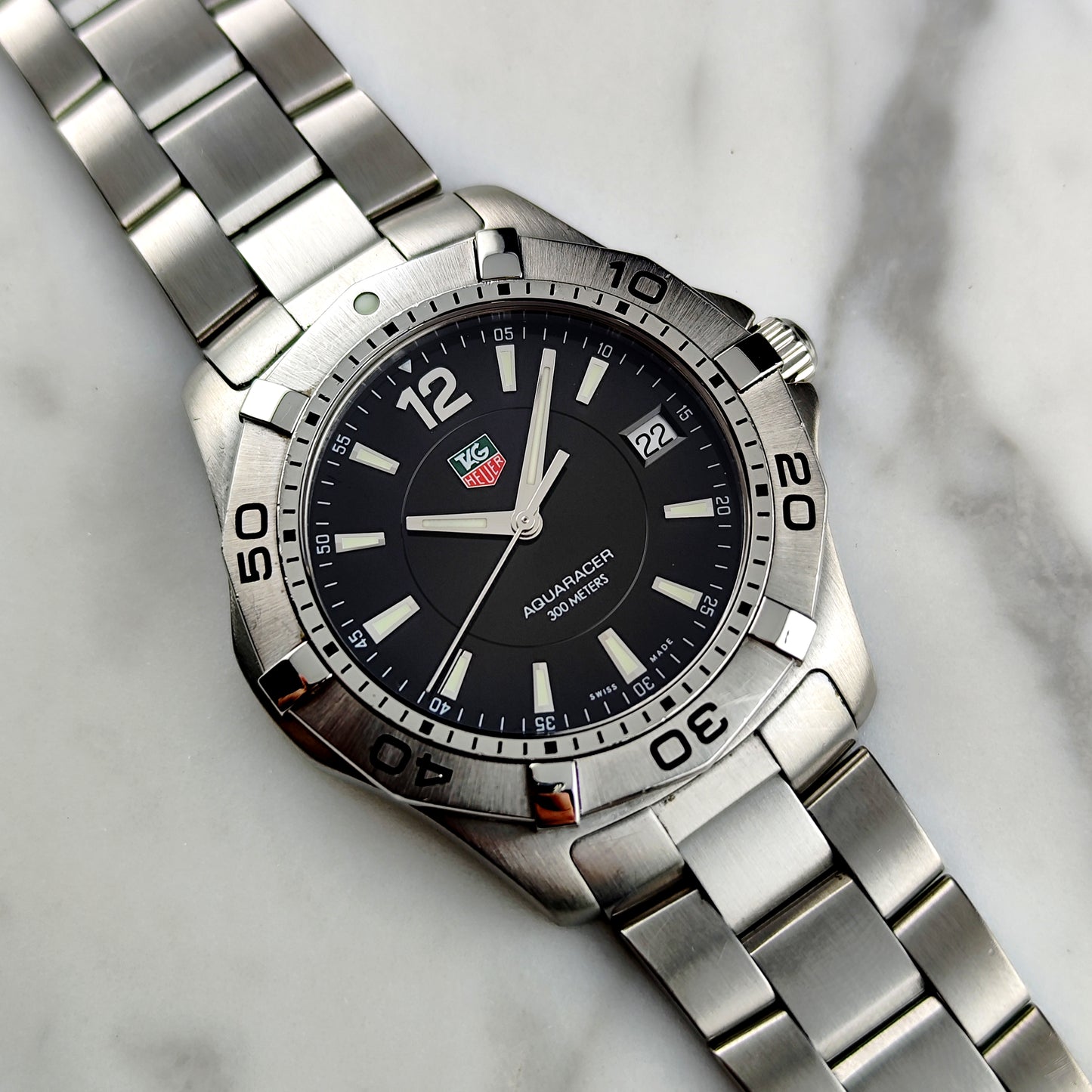 TAG HEUER Aquaracer 300m Black Dial with Box 2005 [REF. WAF1110]