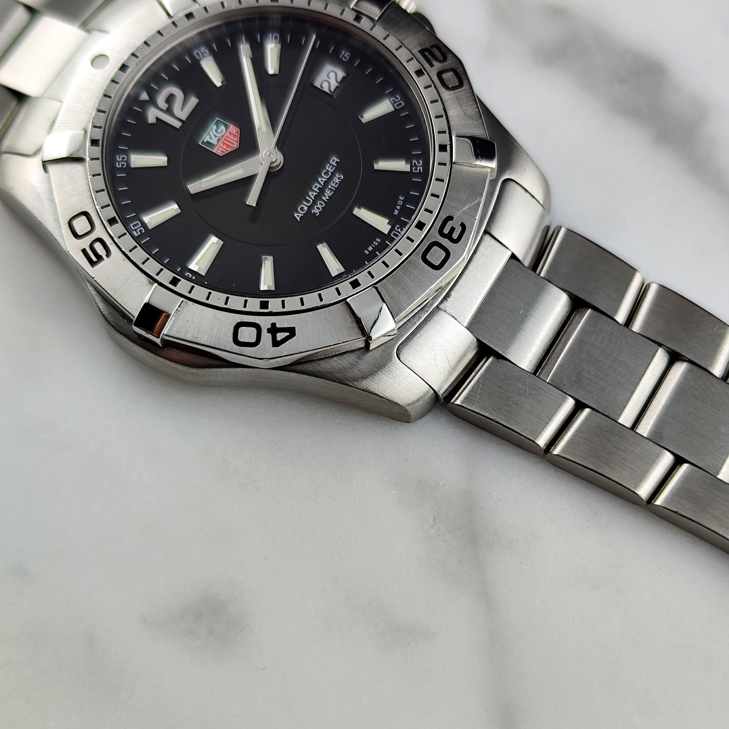 TAG HEUER Aquaracer 300m Black Dial with Box 2005 [REF. WAF1110]