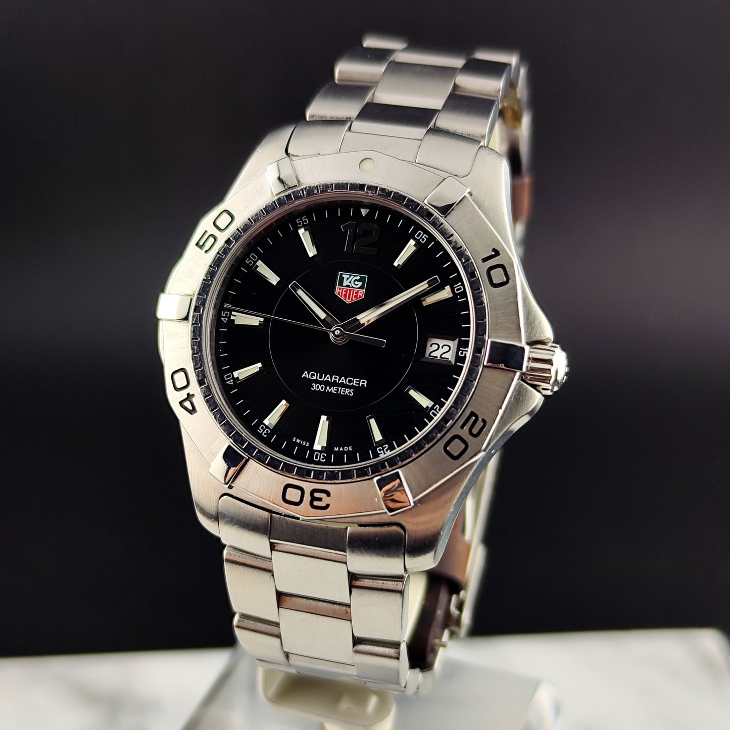 TAG HEUER Aquaracer 300m Black Dial with Box 2005 [REF. WAF1110]