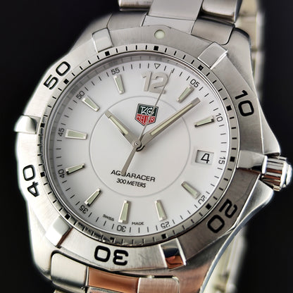 TAG Heuer Aquaracer White Dial 300m Fullset Box and Papers 2005 [REF. WAF1111]