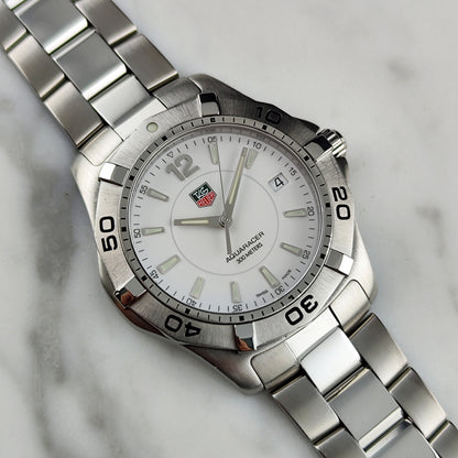 TAG Heuer Aquaracer White Dial 300m Fullset Box and Papers 2005 [REF. WAF1111]