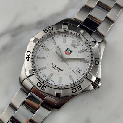 TAG Heuer Aquaracer White Dial 300m Fullset Box and Papers 2005 [REF. WAF1111]
