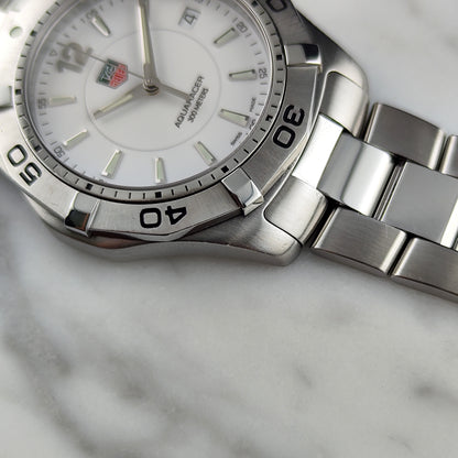 TAG Heuer Aquaracer White Dial 300m Fullset Box and Papers 2005 [REF. WAF1111]