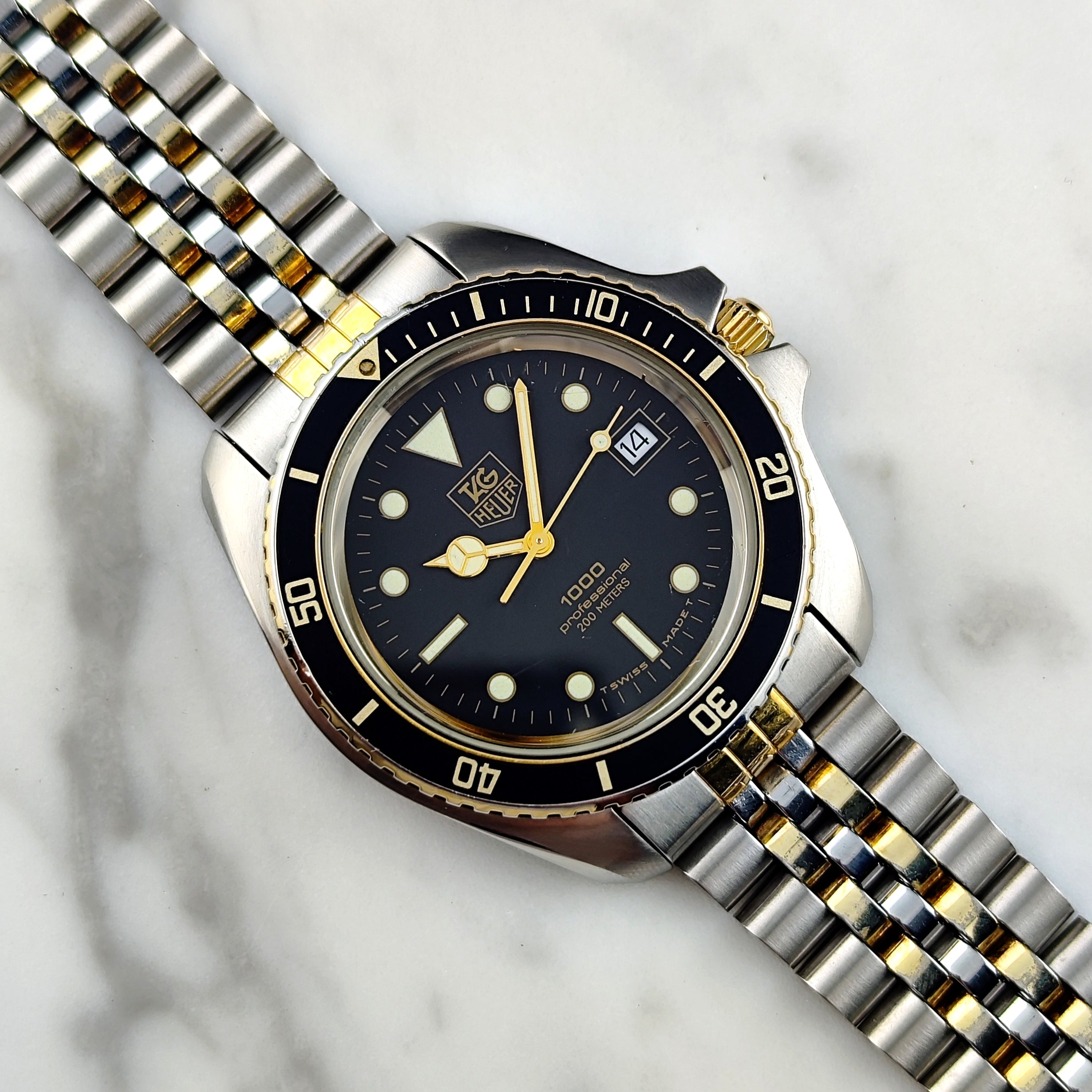 TAG Heuer Professional 1000 Two-Tone Jumbo Super Rare – Ref