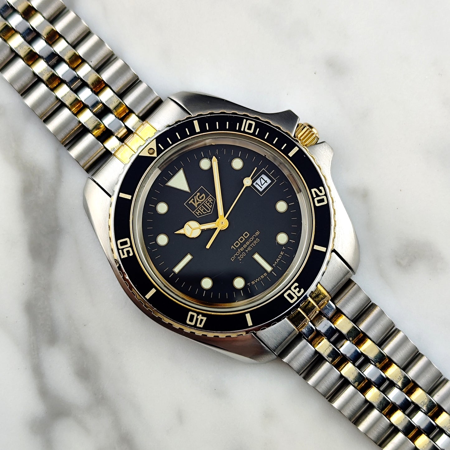 TAG HEUER Professional 1000 Two-Tone Jumbo Super Rare [REF. 980.021N]
