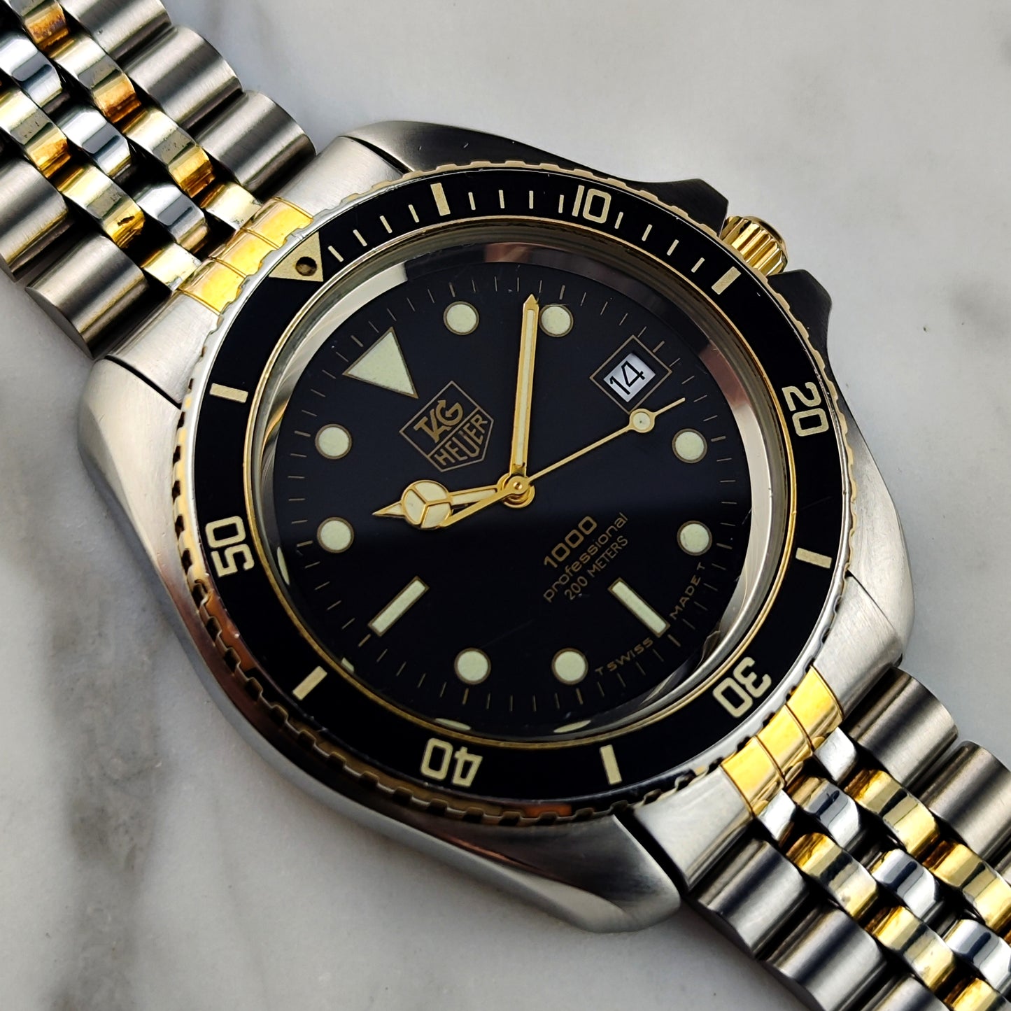 TAG HEUER Professional 1000 Two-Tone Jumbo Super Rare [REF. 980.021N]