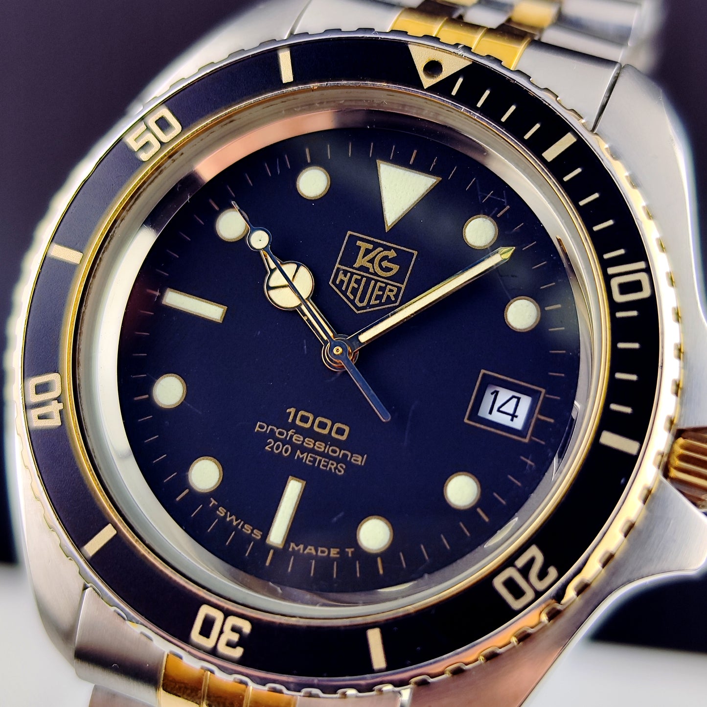 TAG HEUER Professional 1000 Two-Tone Jumbo Super Rare [REF. 980.021N]